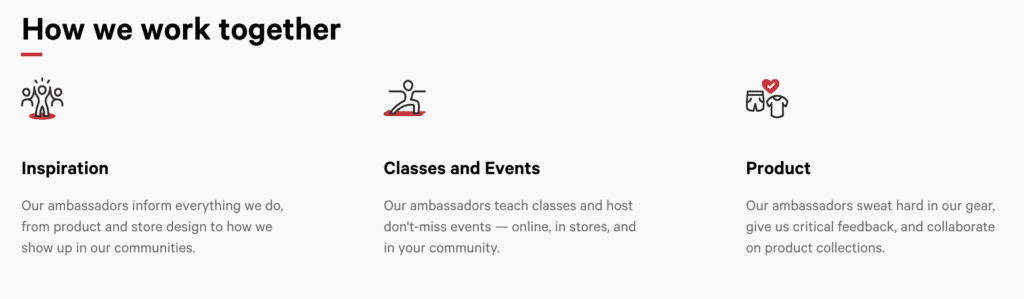 How Lululemon's ambassador program works