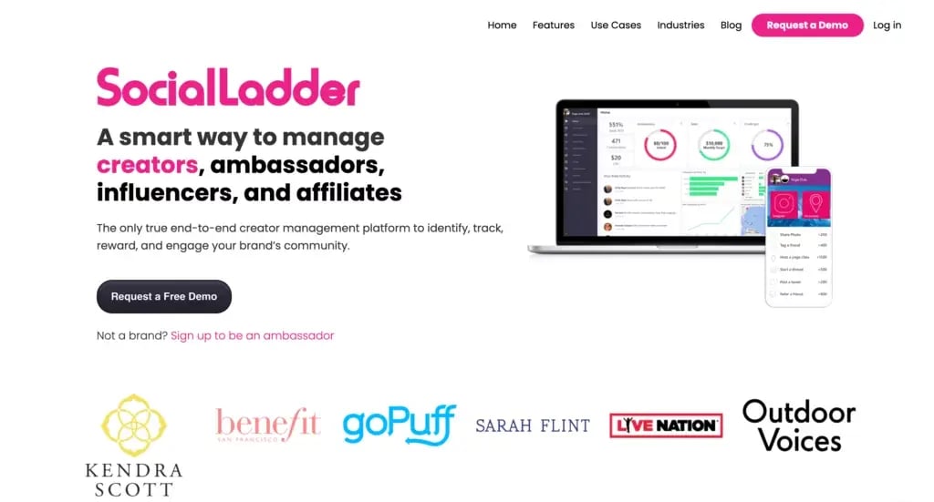 SocialLadder influencer marketing tools