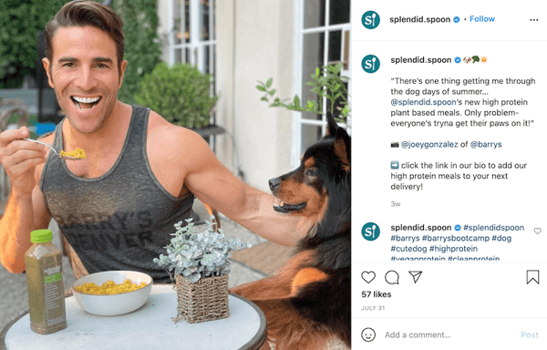 Brand ambassador example from Splendid Spoon 