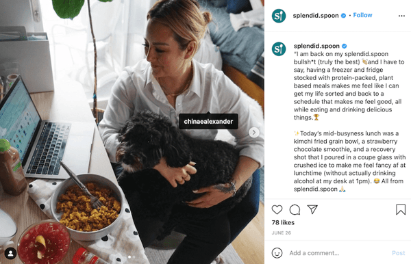 Brand ambassador from Splendid Spoon