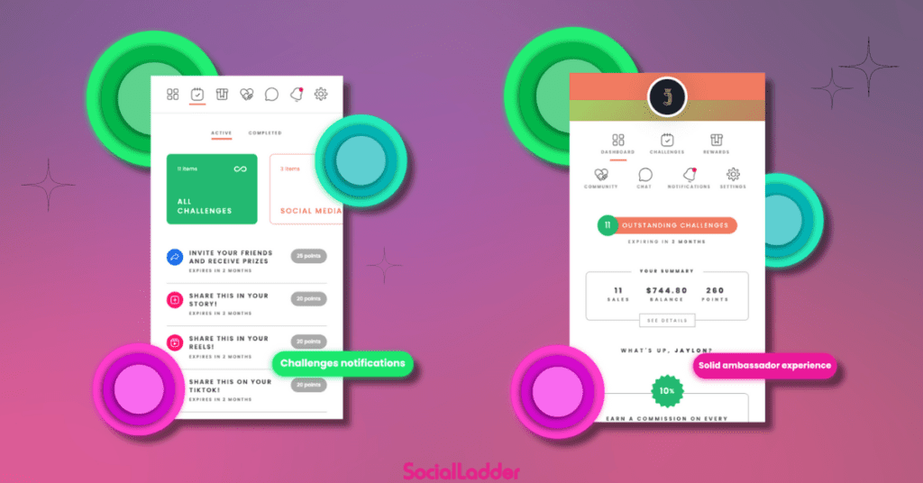 Brand ambassador engagement with the new dashboard